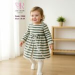 فستان بناتي بتصميم مخطط – P-1066