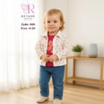 طقم بناتي قطني مريح – P-0900